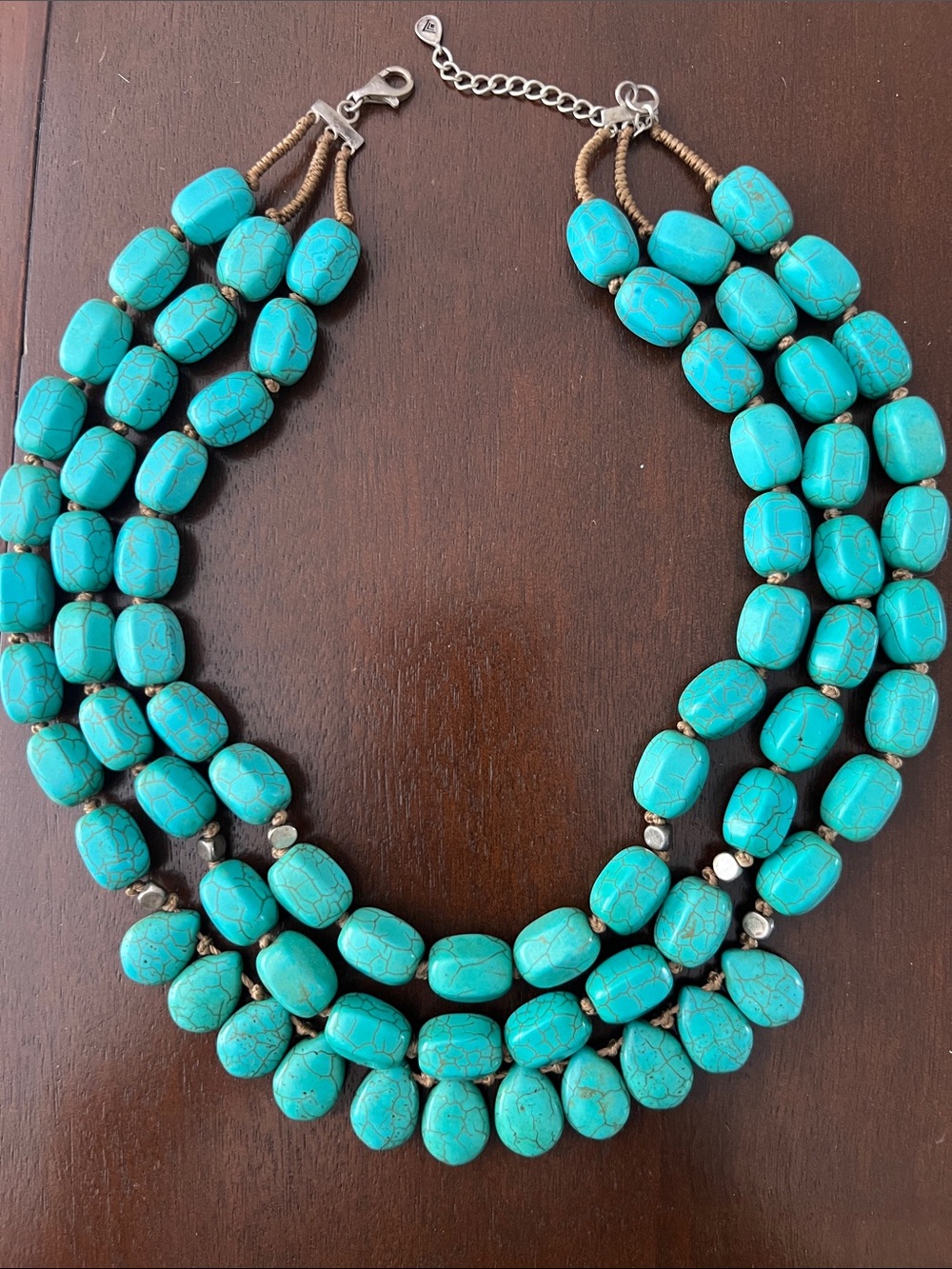 Silpada Turquoise Drops of the Ocean Multi-Strand Beaded Necklace